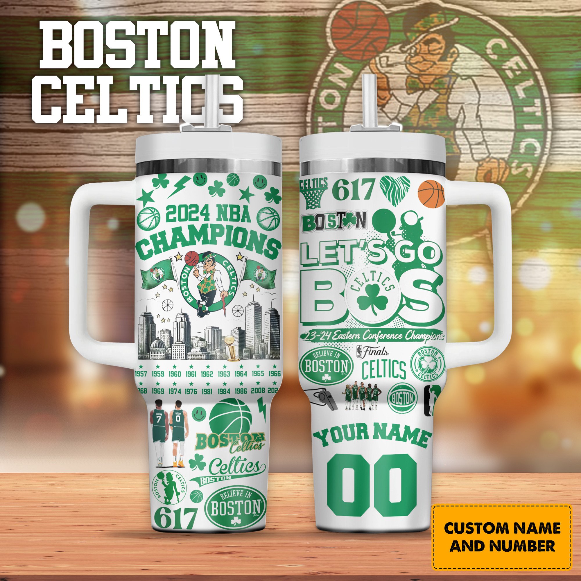 Boston Celtics NBA Custom Stanley Cup 40 oz 30 oz Tumbler With HandleTVC2301801