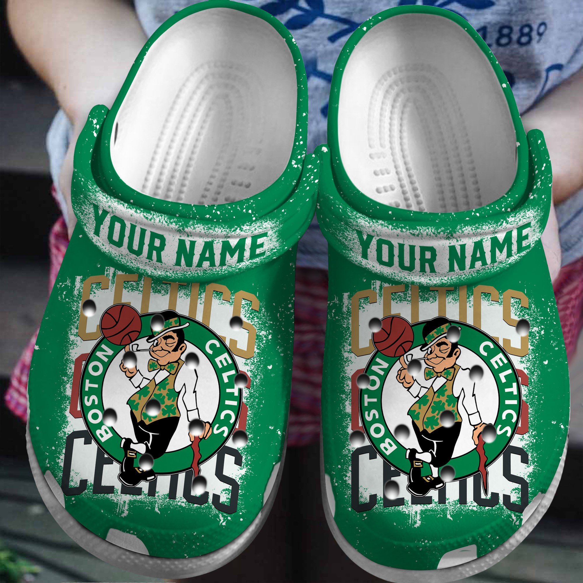 Boston Celtics NBA Sport Crocs Crocband Clogs Shoes Comfortable For Men Women and Kids