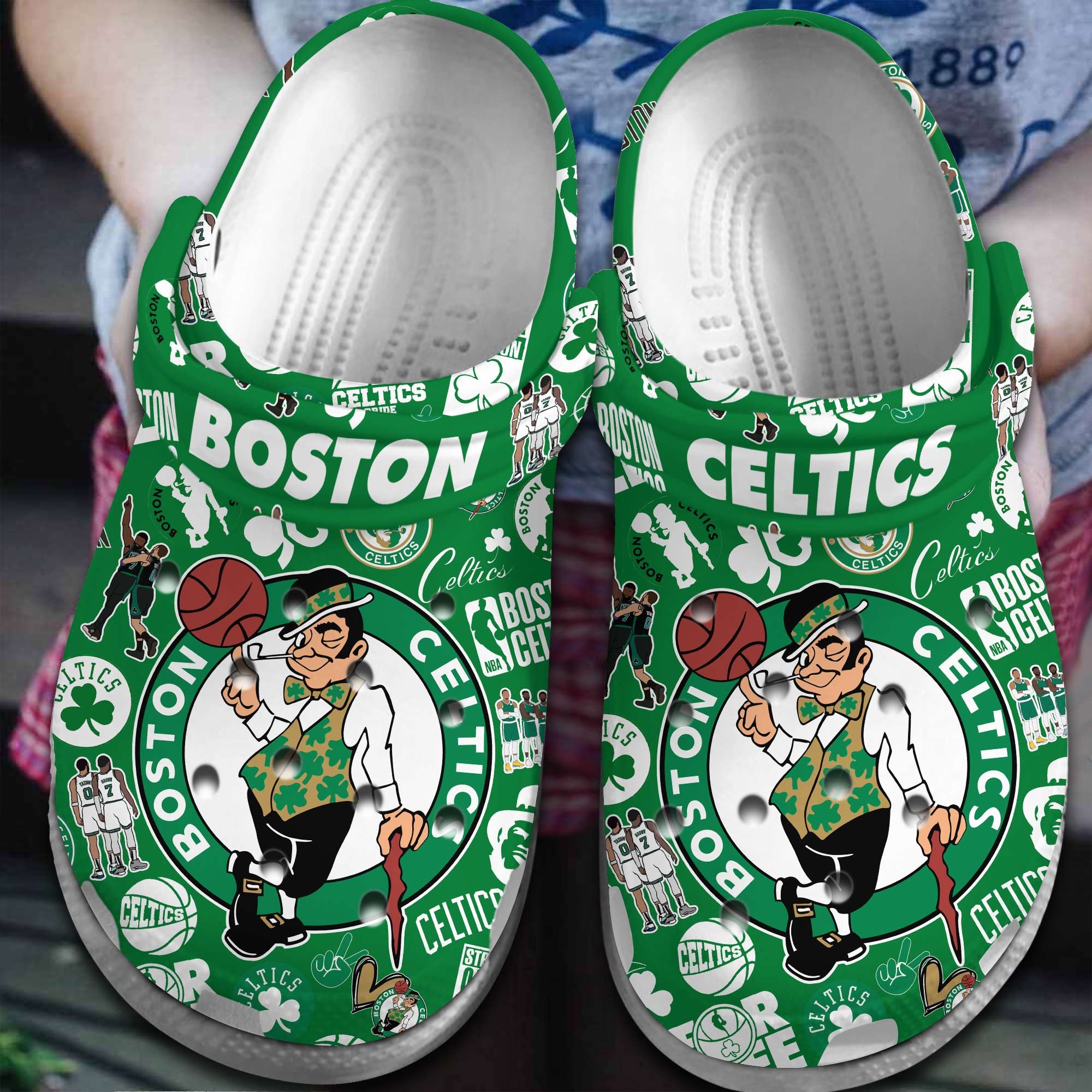 Boston Celtics NBA Sport Crocs Crocband Clogs Shoes Comfortable For Men Women and Kids