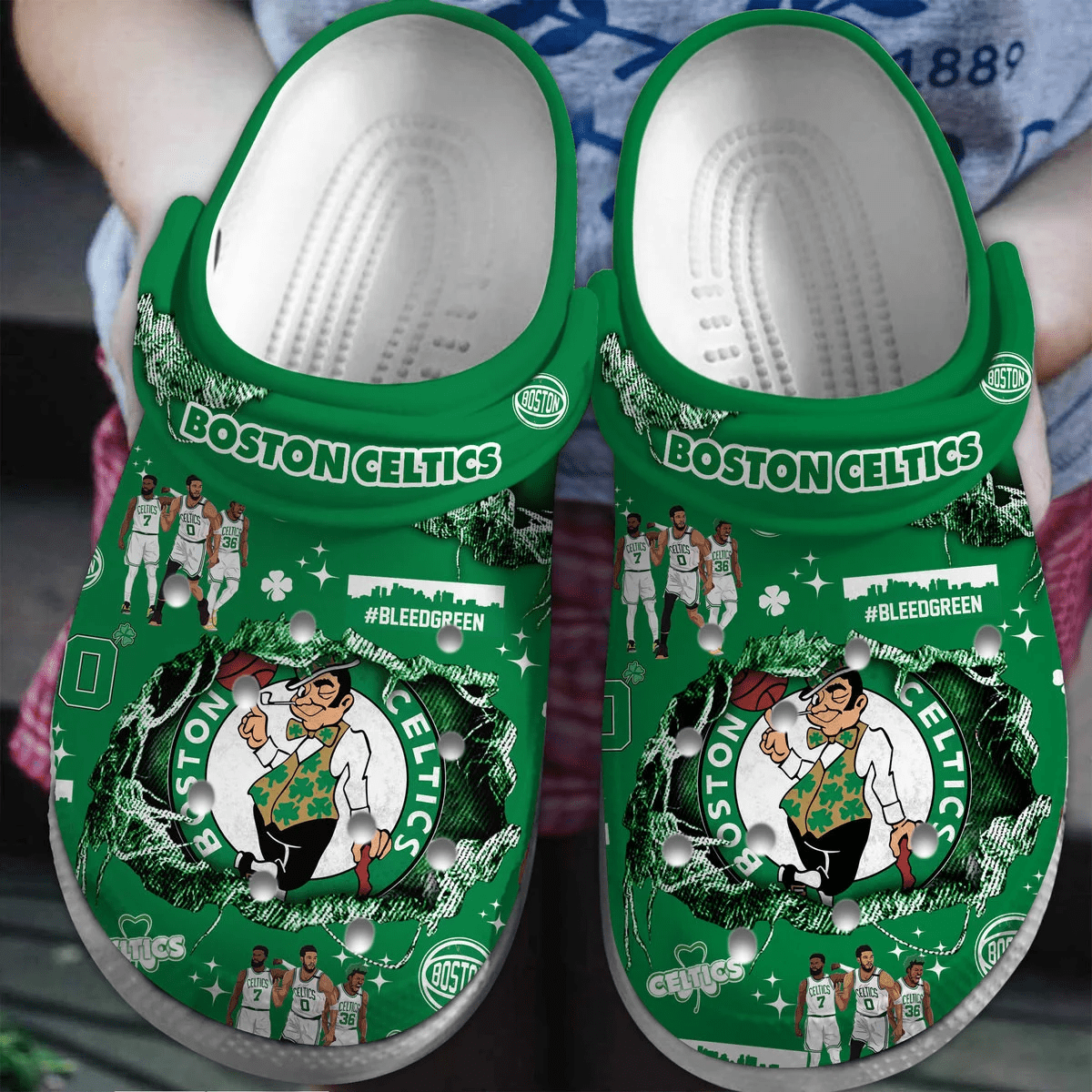 Boston Celtics NBA Sport Crocs Crocband Clogs Shoes Comfortable For Men Women and Kids