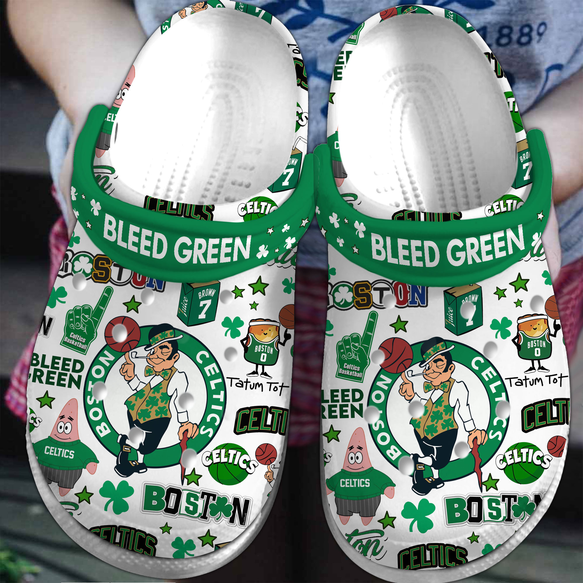 Boston Celtics NBA Sport Crocs Crocband Clogs Shoes Comfortable For Men Women and Kids