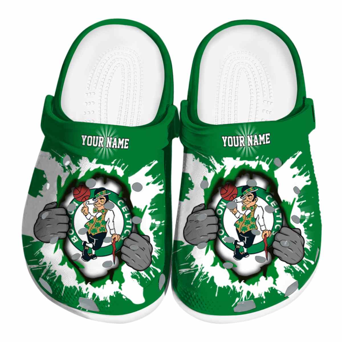 Boston Celtics NBA Sport Crocs Crocband Clogs Shoes Comfortable For Men Women and Kids