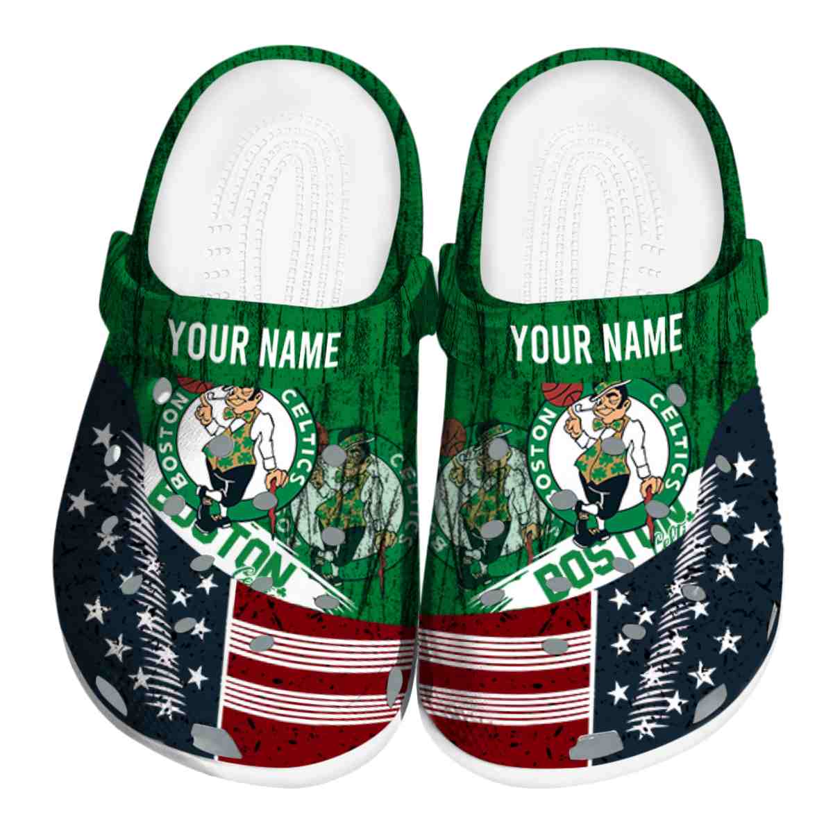 Boston Celtics NBA Sport Crocs Crocband Clogs Shoes Comfortable For Men Women and Kids