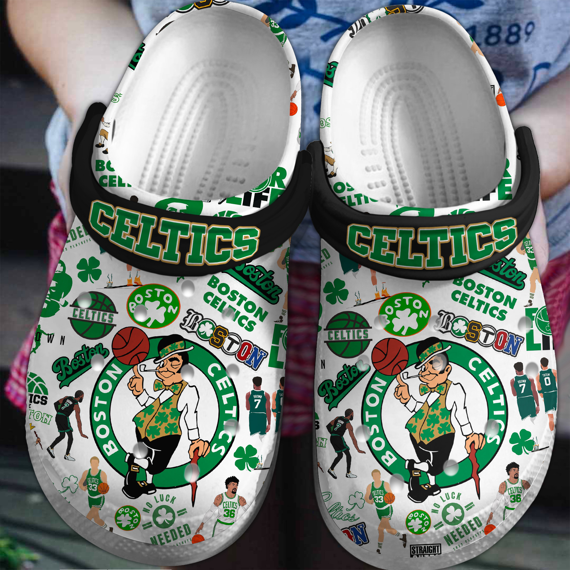 Boston Celtics NBA Sport Crocs Crocband Clogs Shoes Comfortable For Men Women and Kids