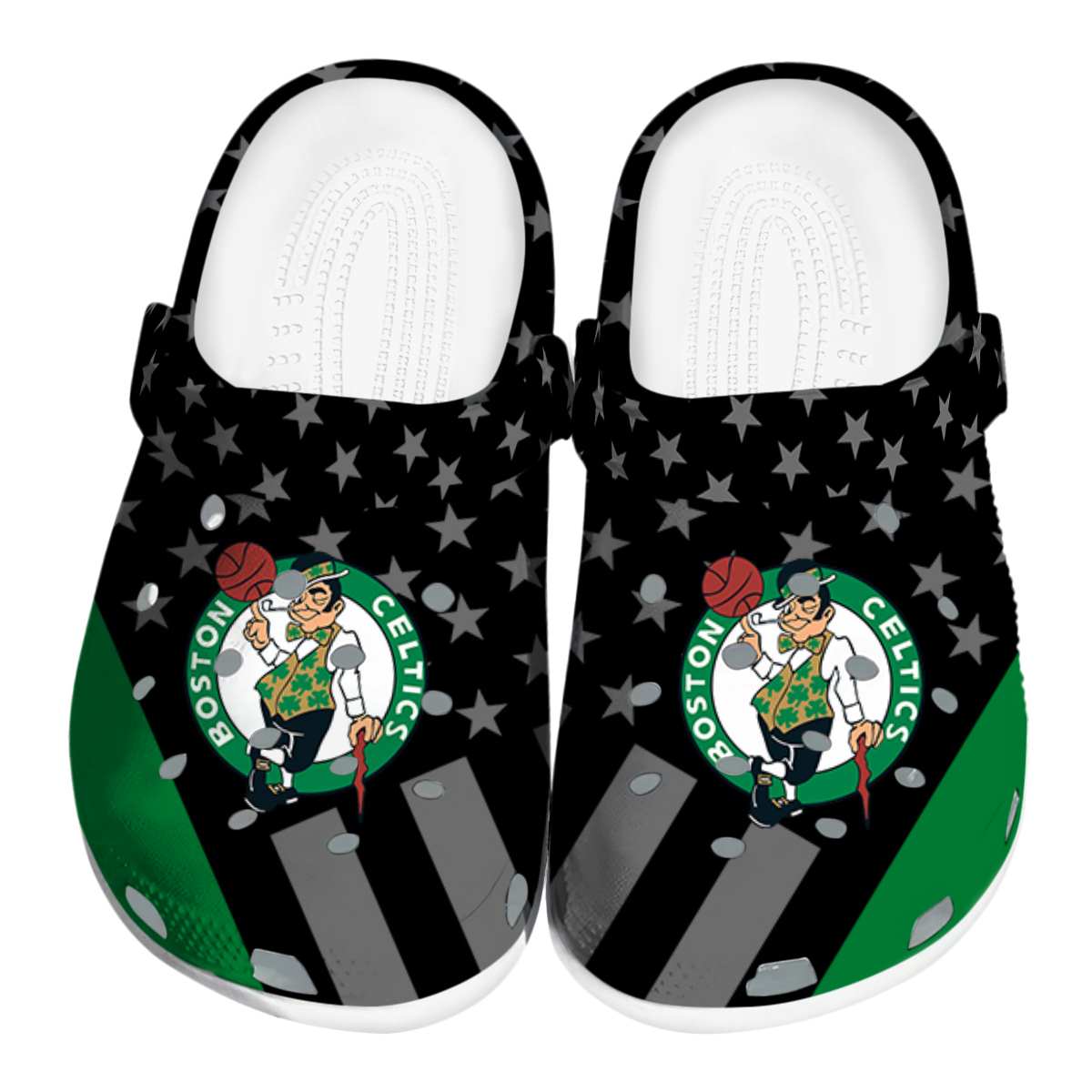 Boston Celtics NBA Sport Crocs Crocband Clogs Shoes Comfortable For Men Women and Kids