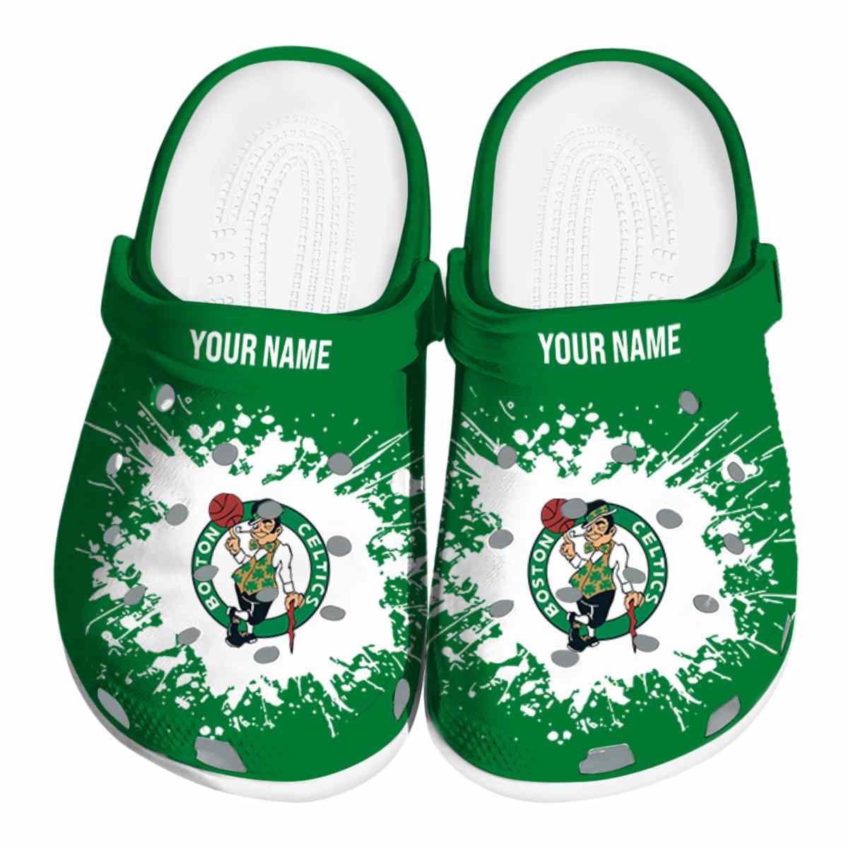 Boston Celtics NBA Sport Crocs Crocband Clogs Shoes Comfortable For Men Women and Kids