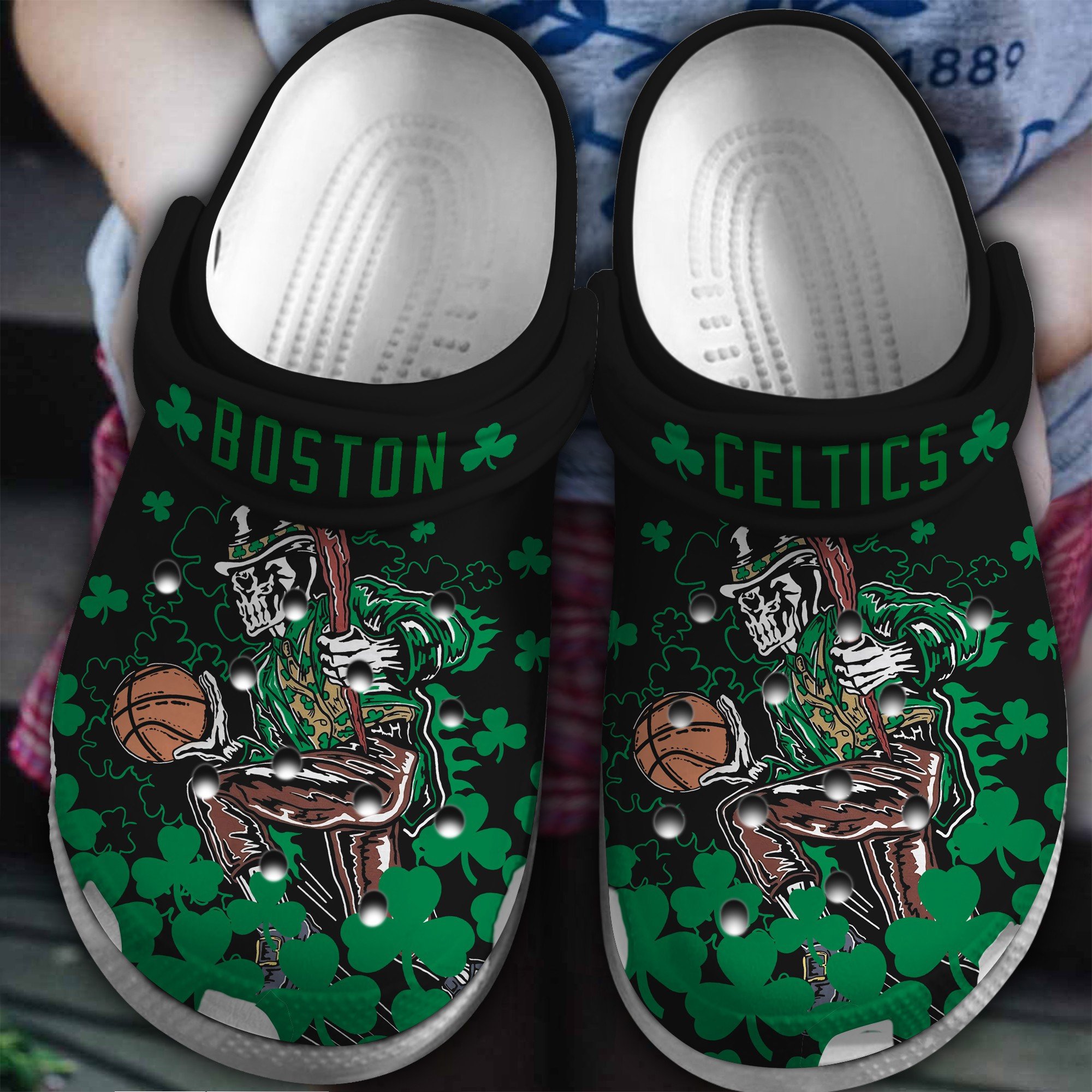 Boston Celtics NBA Sport Crocs Crocband Clogs Shoes Comfortable For Men Women and Kids