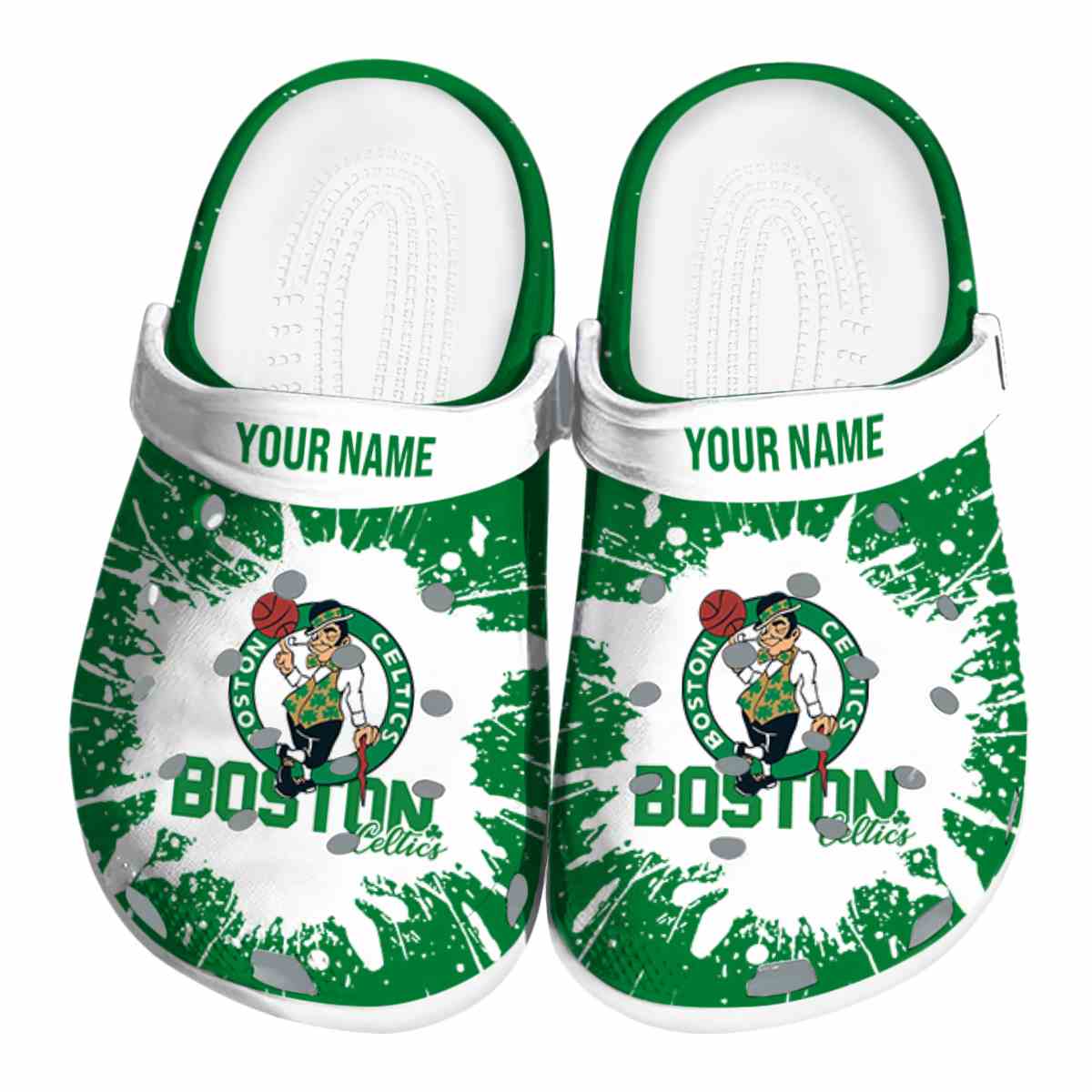 Boston Celtics NBA Sport Crocs Crocband Clogs Shoes Comfortable For Men Women and Kids
