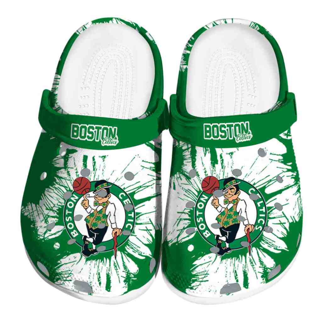 Boston Celtics Splatter Graphics ClogTVC1801912