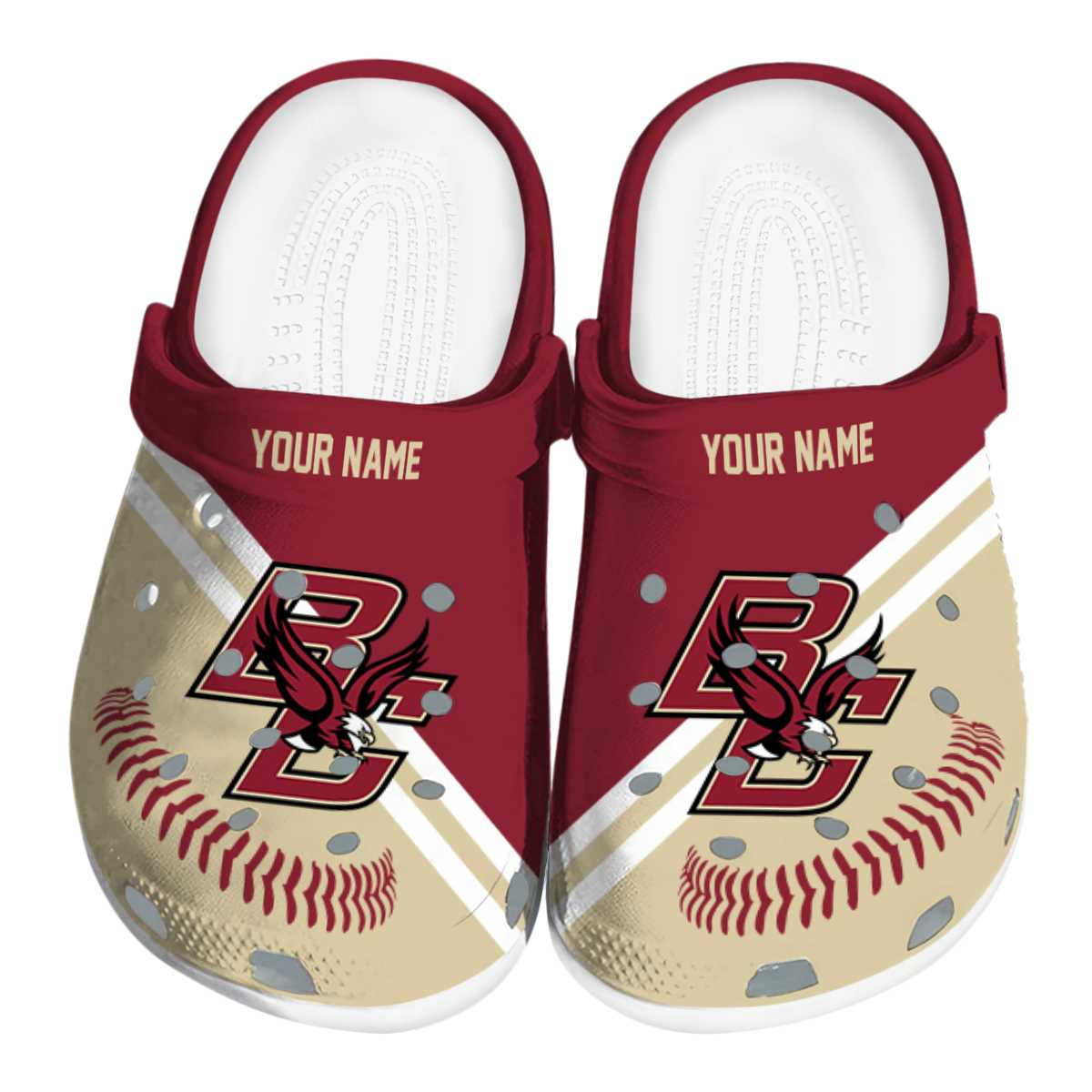 Boston College Eagles NCAA Sport Crocs Crocband Clogs Shoes Comfortable For Men Women and Kids