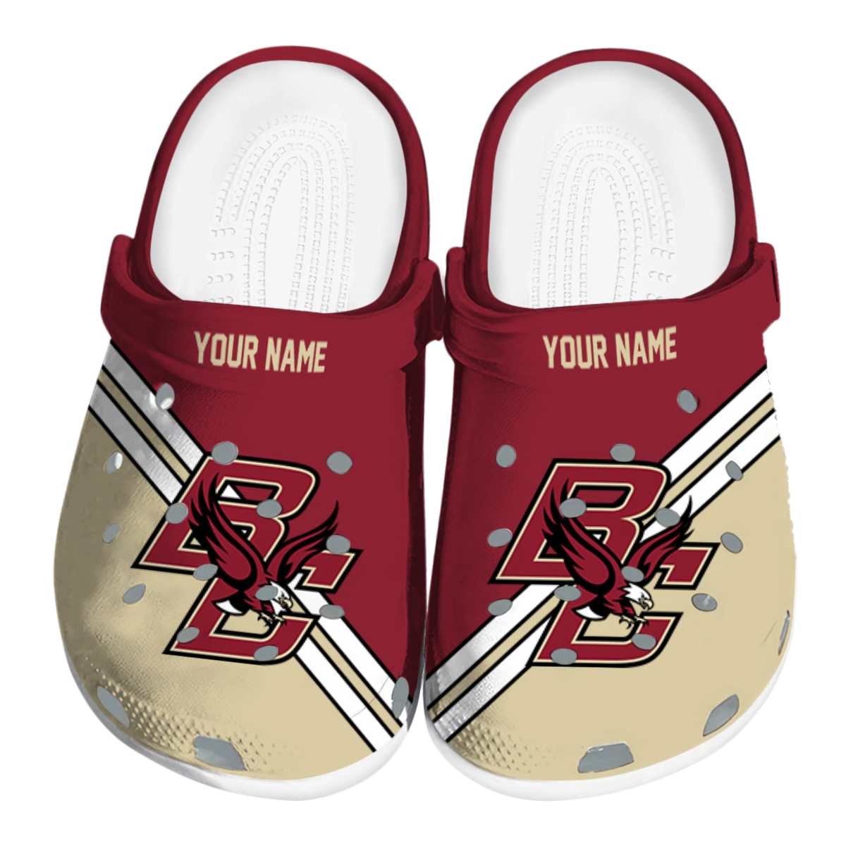 Boston College Eagles NCAA Sport Crocs Crocband Clogs Shoes Comfortable For Men Women and Kids