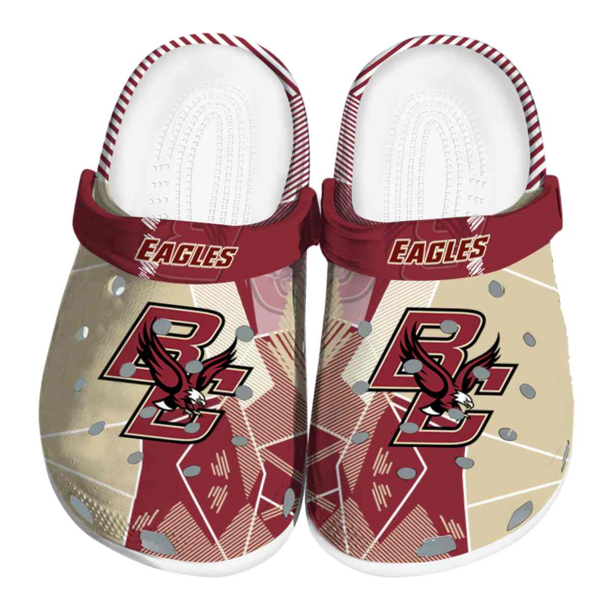 Boston College Eagles NCAA Sport Crocs Crocband Clogs Shoes Comfortable For Men Women and Kids