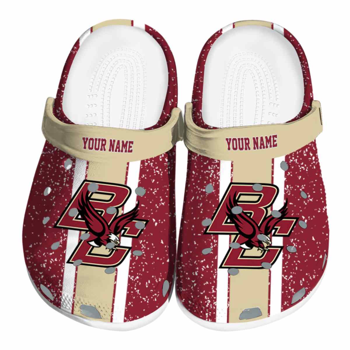 Boston College Eagles NCAA Sport Crocs Crocband Clogs Shoes Comfortable For Men Women and Kids