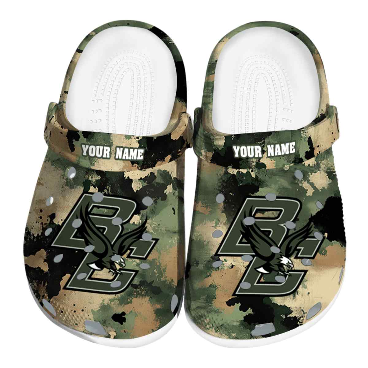 Boston College Eagles NCAA Sport Crocs Crocband Clogs Shoes Comfortable For Men Women and Kids