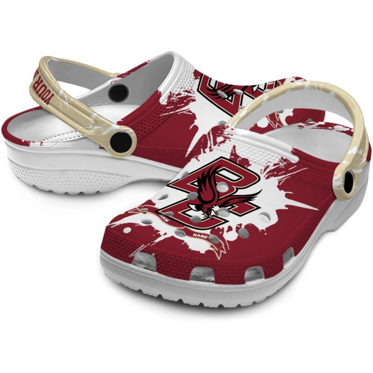 Boston College Eagles NCAA Sport Crocs Crocband Clogs Shoes Comfortable For Men Women and Kids - Image 3