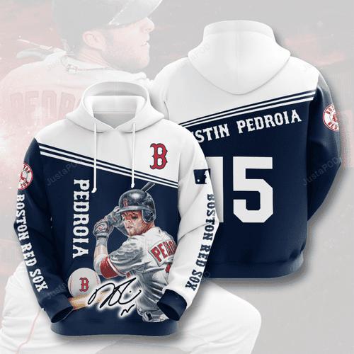BOSTON RED SOX Dustin Pedroia 3D All Over Print Hoodie, Zip Hoodie