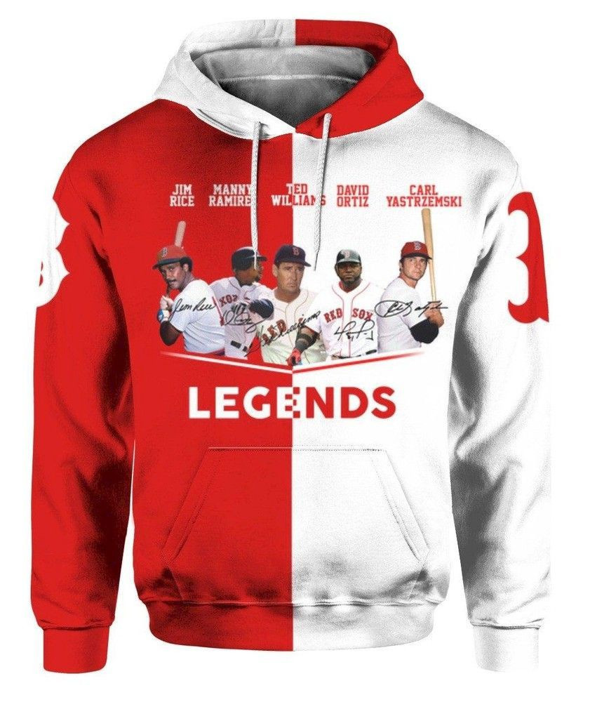 Boston Red Sox Legend Player 3D All Over Print Hoodie, Zip Hoodie
