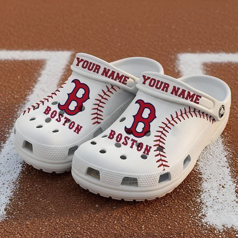 Boston Red Sox MLB Crocs Crocband Clogs Shoes Comfortable For Men Women and Kids - Image 2