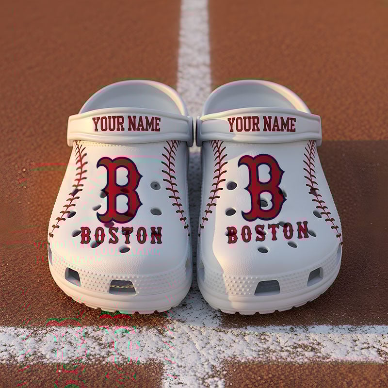Boston Red Sox MLB Crocs Crocband Clogs Shoes Comfortable For Men Women and Kids