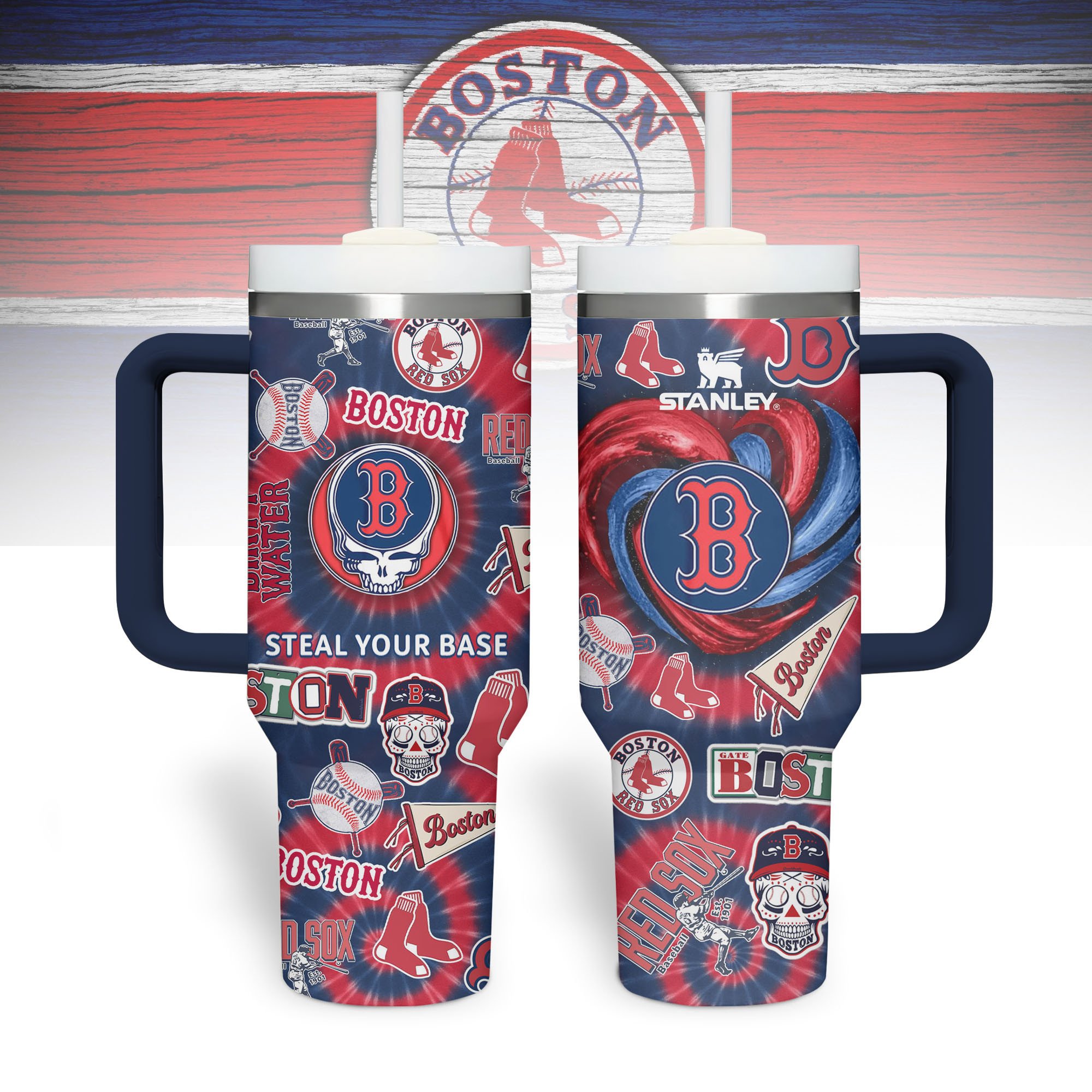 Boston Red Sox MLB Custom Stanley Cup 40 oz 30 oz Tumbler With HandleTVC2301126