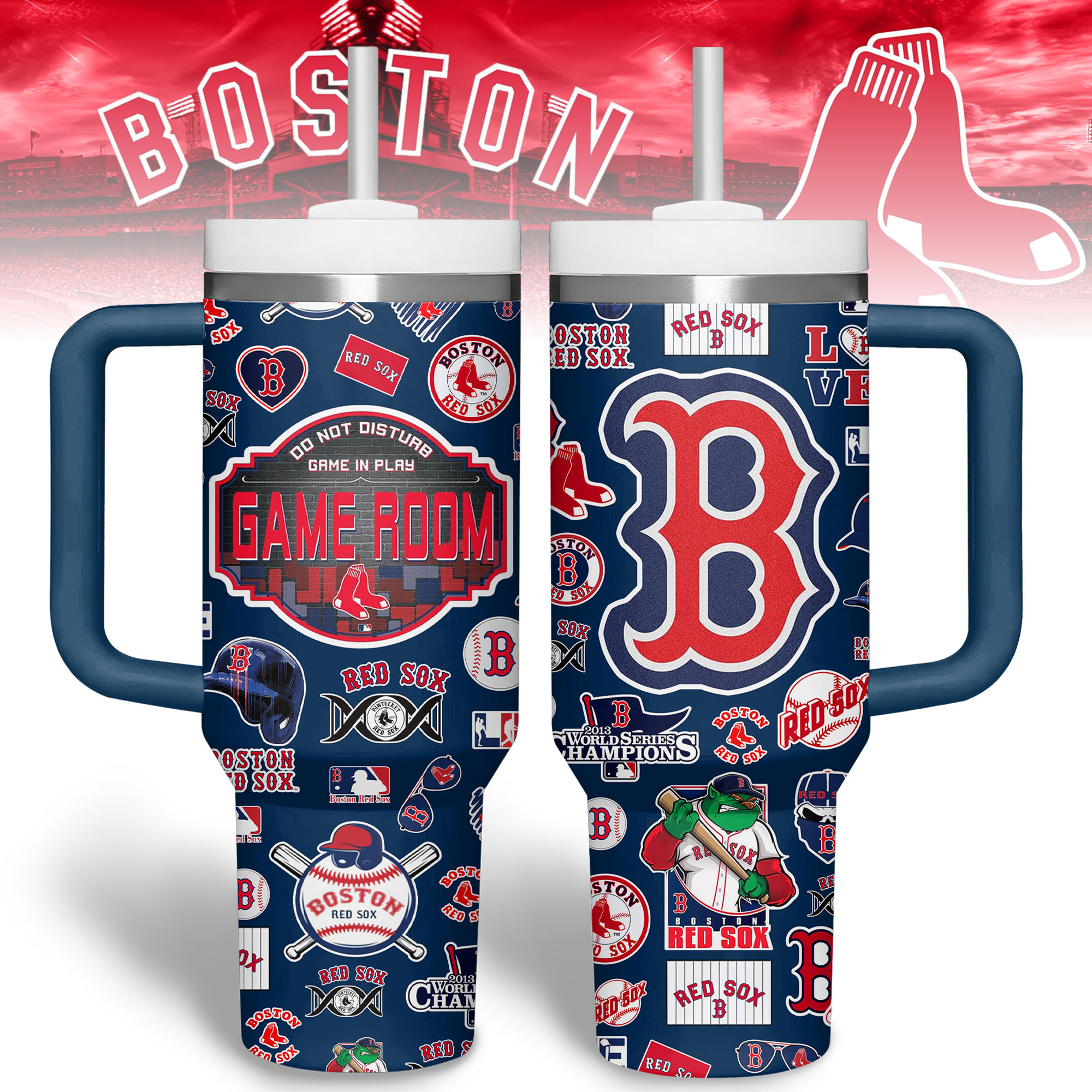 Boston Red Sox MLB Custom Stanley Cup 40 oz 30 oz Tumbler With HandleTVC230192