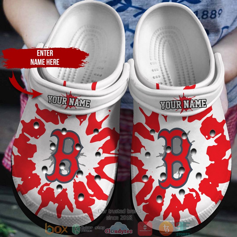 Boston Red Sox MLB Sport Crocs Crocband Clogs Shoes Comfortable For Men Women and Kids