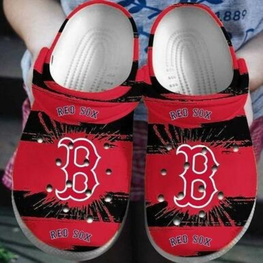 Boston Red Sox MLB Sport Crocs Crocband Clogs Shoes Comfortable For Men Women and Kids