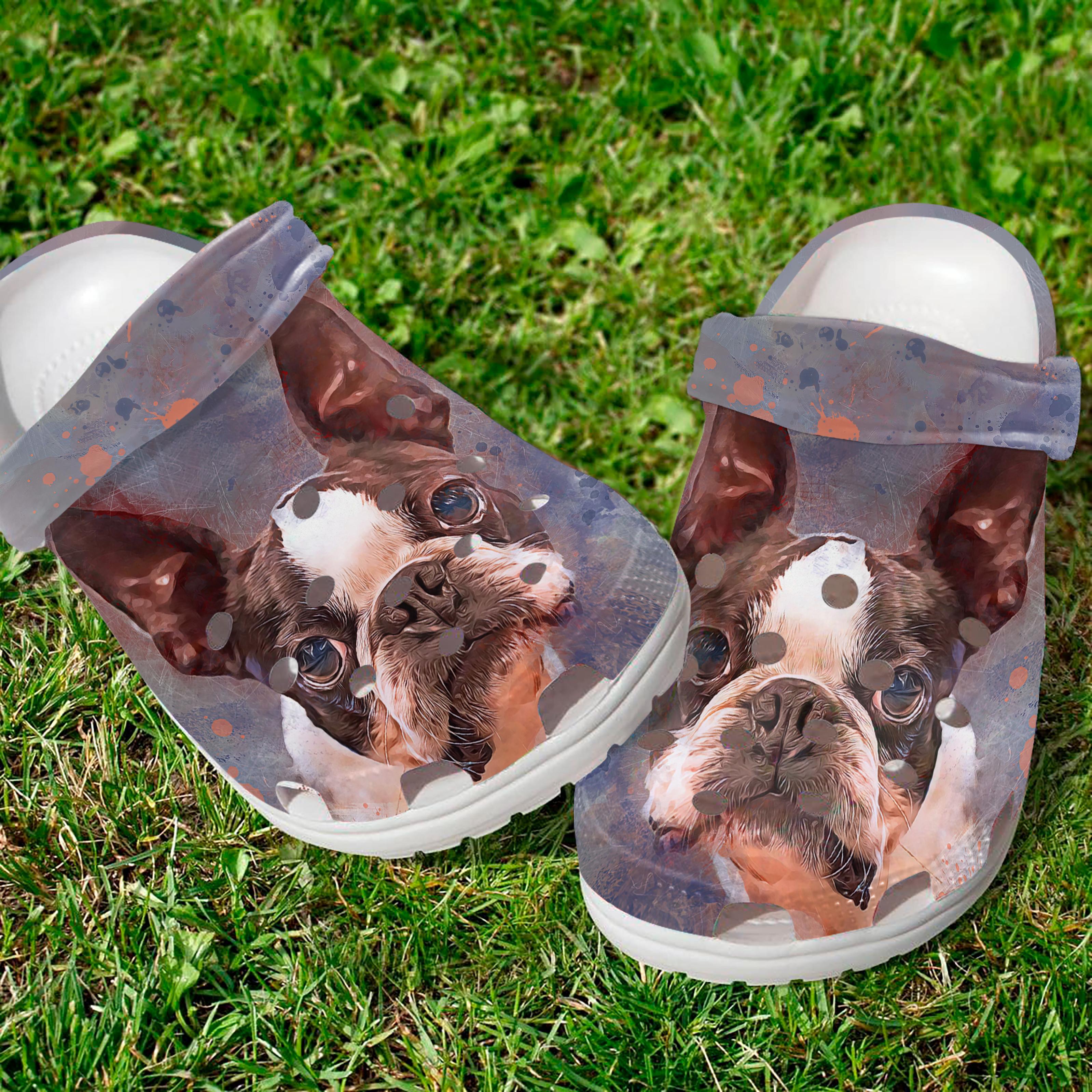 Boston Terrier Dog Crocs Crocband Clogs Shoes Comfortable For Men Women and Kids