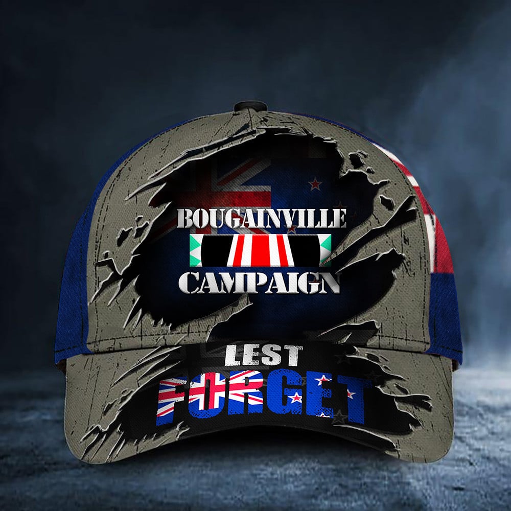 Bougainville New Zealand Flag Cap Lest Forget Hat Trucker Hats Custom Hats Gifts For Men & Women
