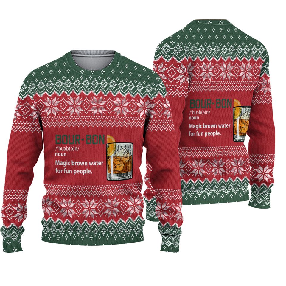 Bourbon Ugly Sweater, Christmas Ugly Sweater
