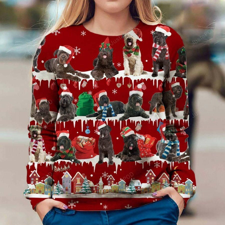 Bouvier Des Flandres Ugly Christmas Sweater Adult 3D Funny Matching for family
