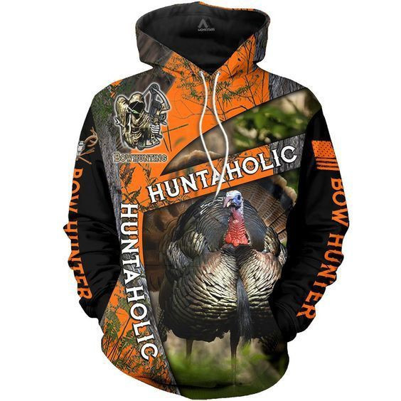 Bow Hunter Turkey Camo 3D All Over Print Hoodie, Zip Hoodie
