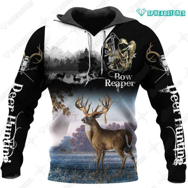 Bow Reaper Deer Hunting 3D All Over Print Hoodie, Zip Hoodie