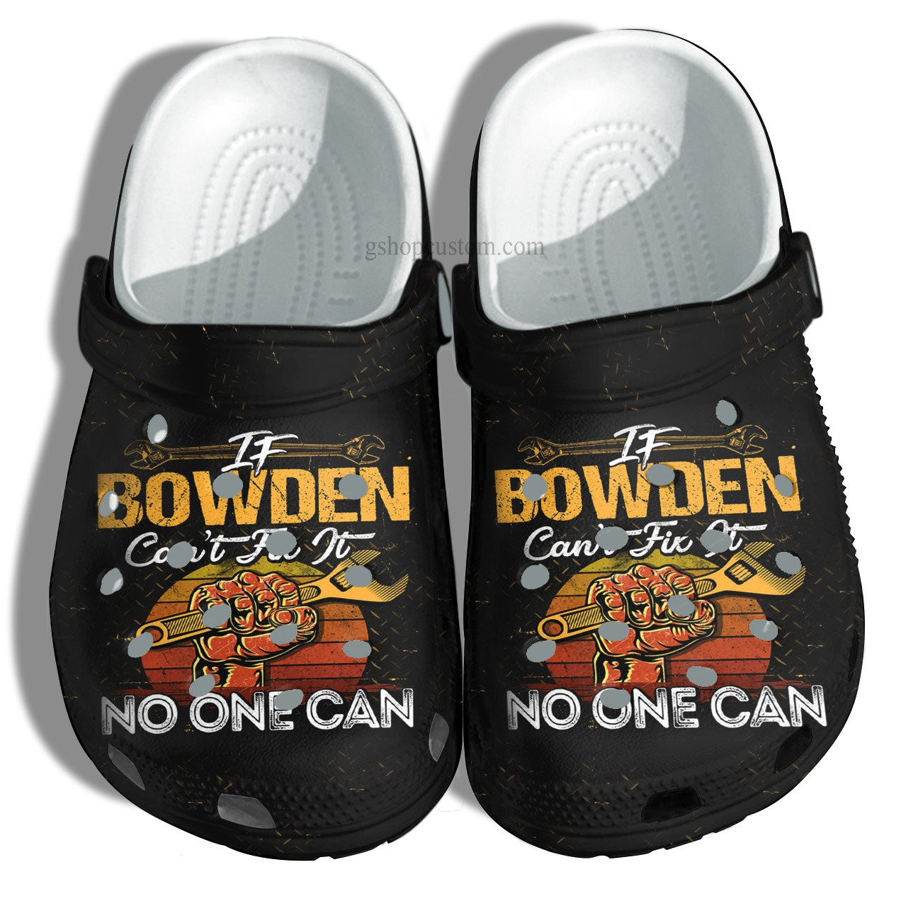 Bowden Cant Fix It No One Can Croc Shoes Father Day Gift- Men Can Fix Anything Vintage Retro Shoes Gift Grandpa