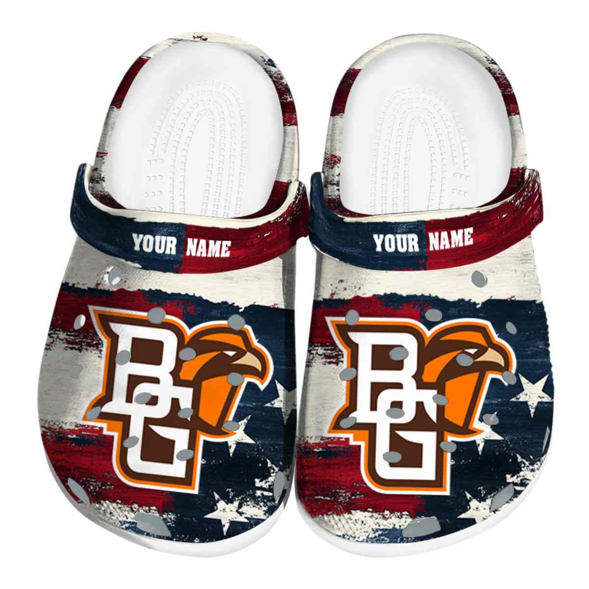 Bowling Green Falcons NCAA Sport Crocs Crocband Clogs Shoes Comfortable For Men Women and Kids
