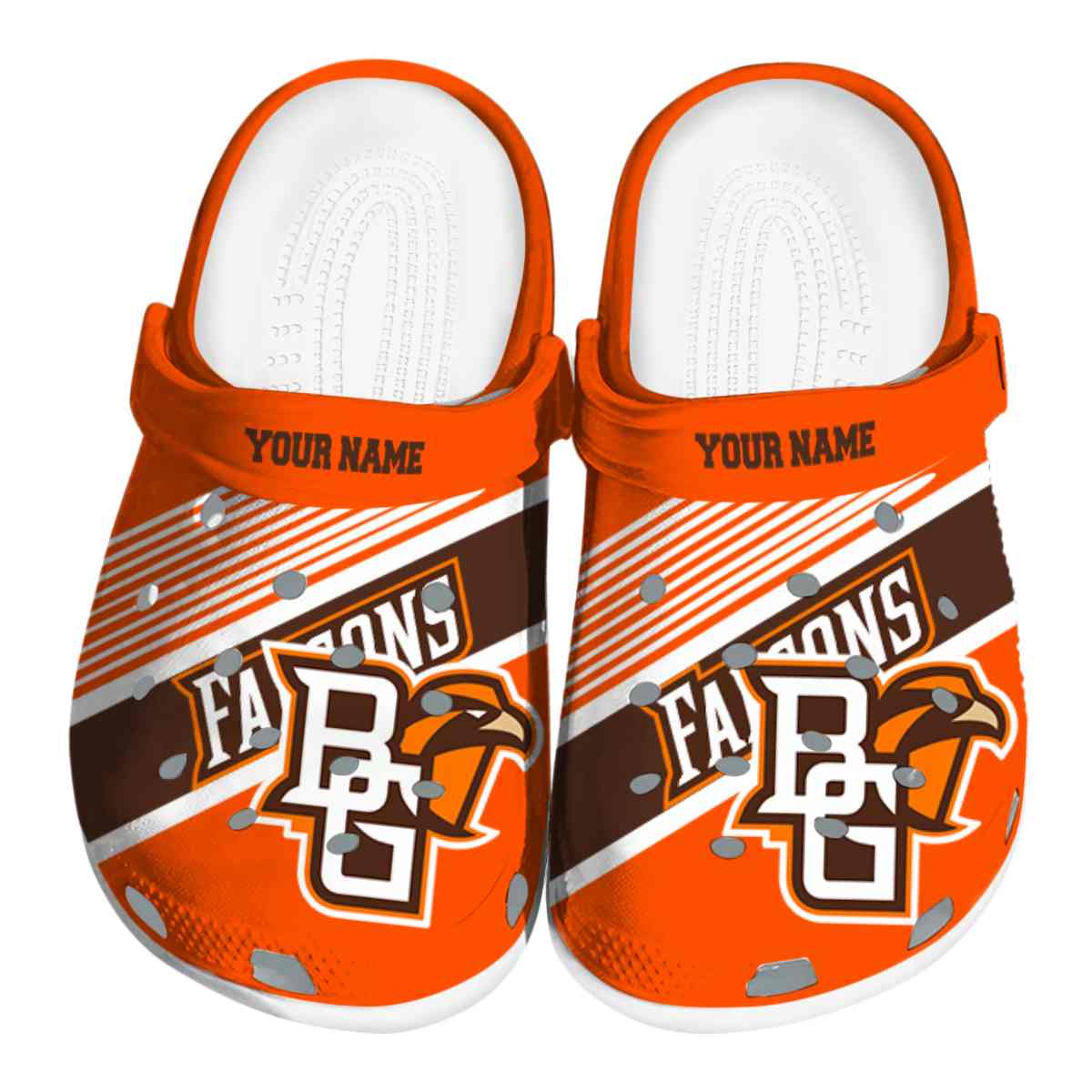 Bowling Green Falcons NCAA Sport Crocs Crocband Clogs Shoes Comfortable For Men Women and Kids