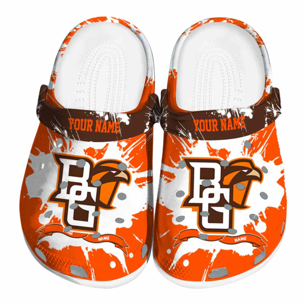 Bowling Green Falcons NCAA Sport Crocs Crocband Clogs Shoes Comfortable For Men Women and Kids