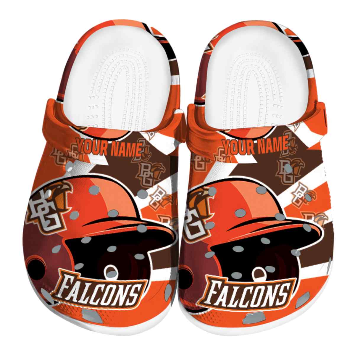 Bowling Green Falcons NCAA Sport Crocs Crocband Clogs Shoes Comfortable For Men Women and Kids