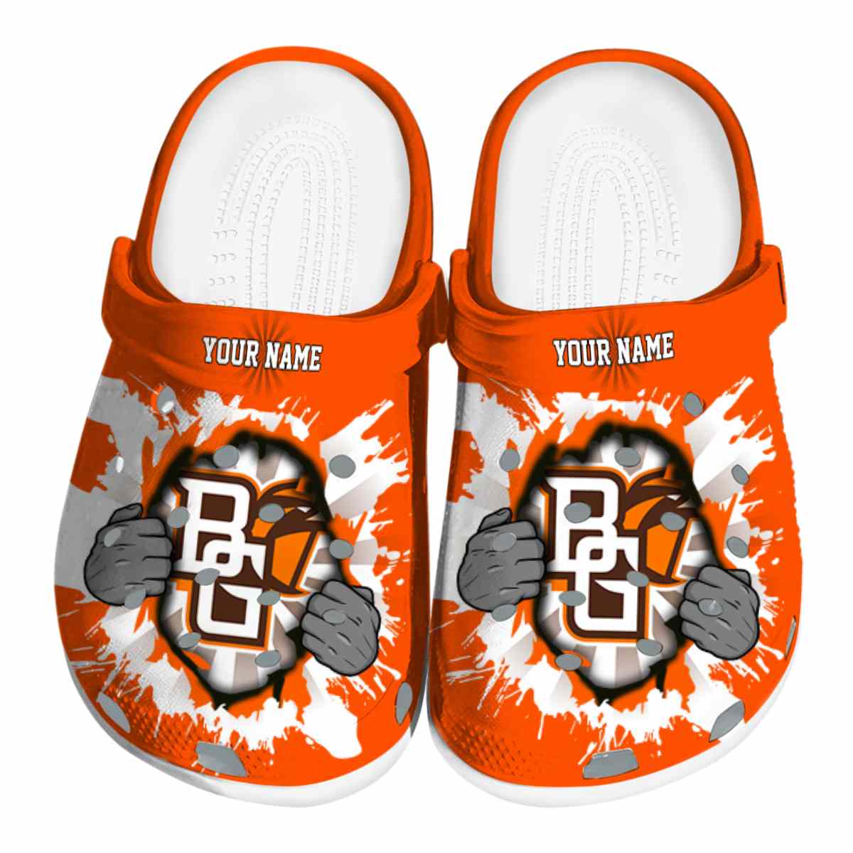 Bowling Green Falcons NCAA Sport Crocs Crocband Clogs Shoes Comfortable For Men Women and Kids