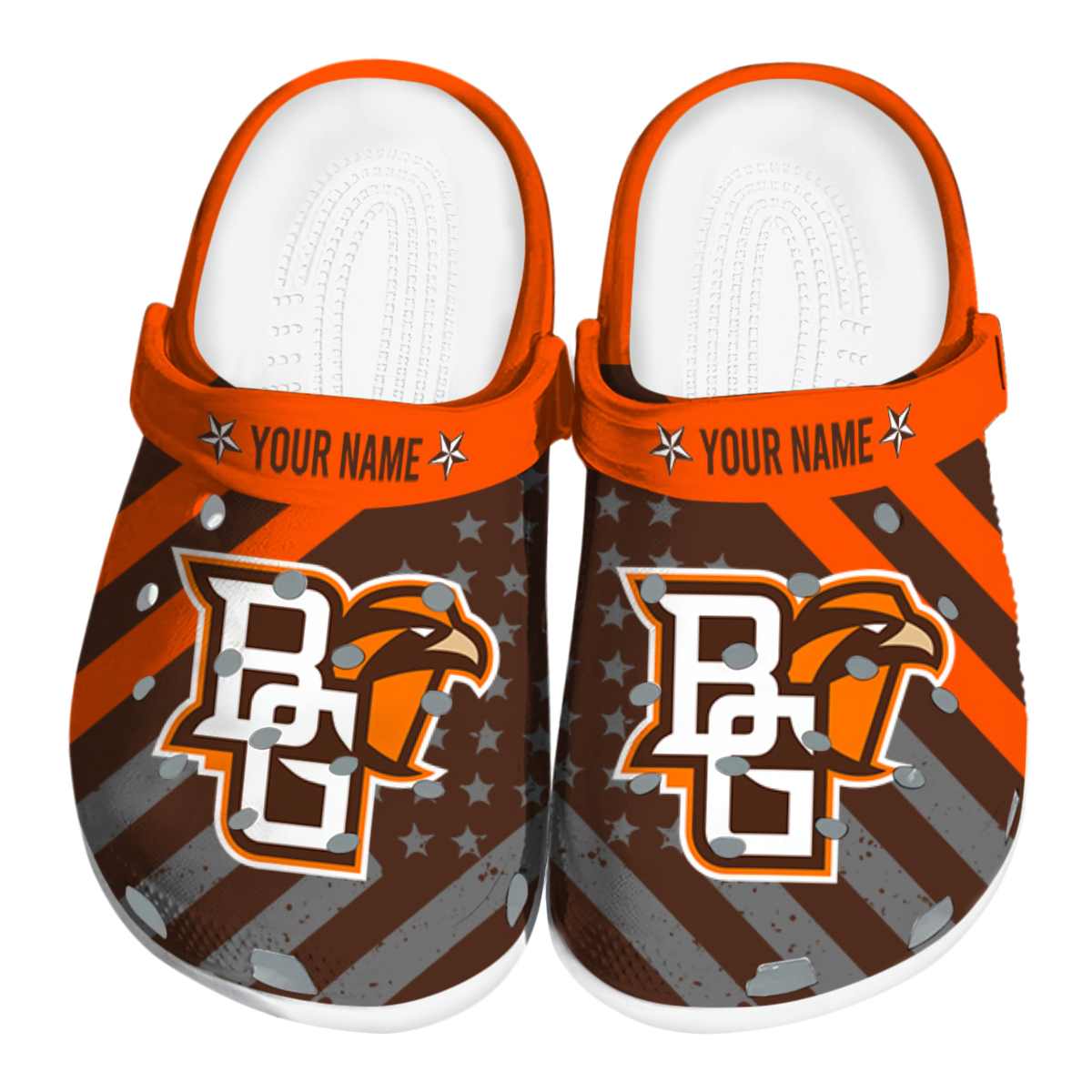 Bowling Green Falcons NCAA Sport Crocs Crocband Clogs Shoes Comfortable For Men Women and Kids
