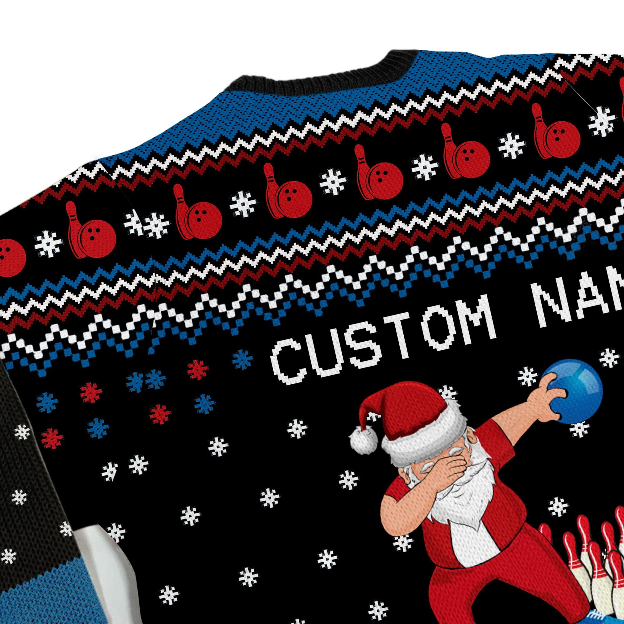 Bowling Image Cool Noel Pattern Personalized Gifts For Bowlers Sport Lovers Ugly Christmas Sweater Adult 3D Funny Matching for family - Image 5
