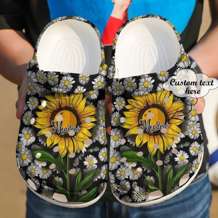 Bowling Personalized Sunflower Classic Clogs Shoes