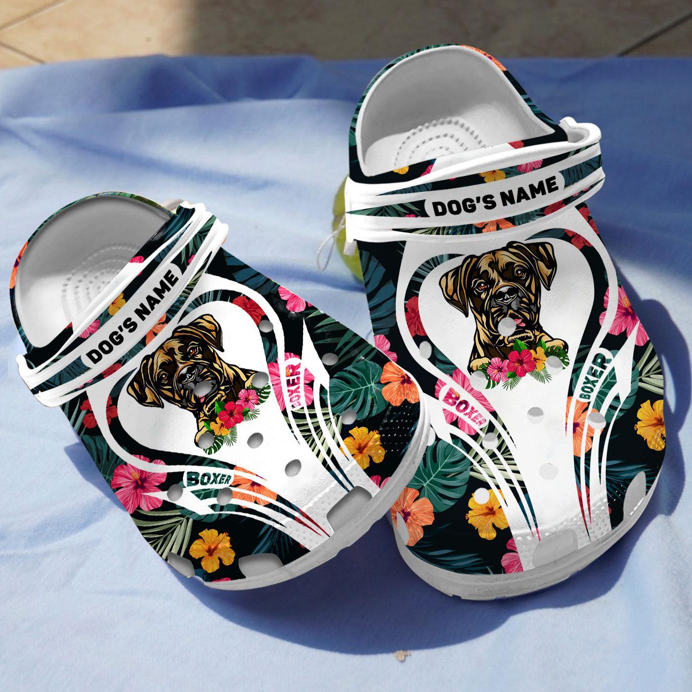 Boxer Dog Crocs Crocband Clogs Shoes Comfortable For Men Women and Kids