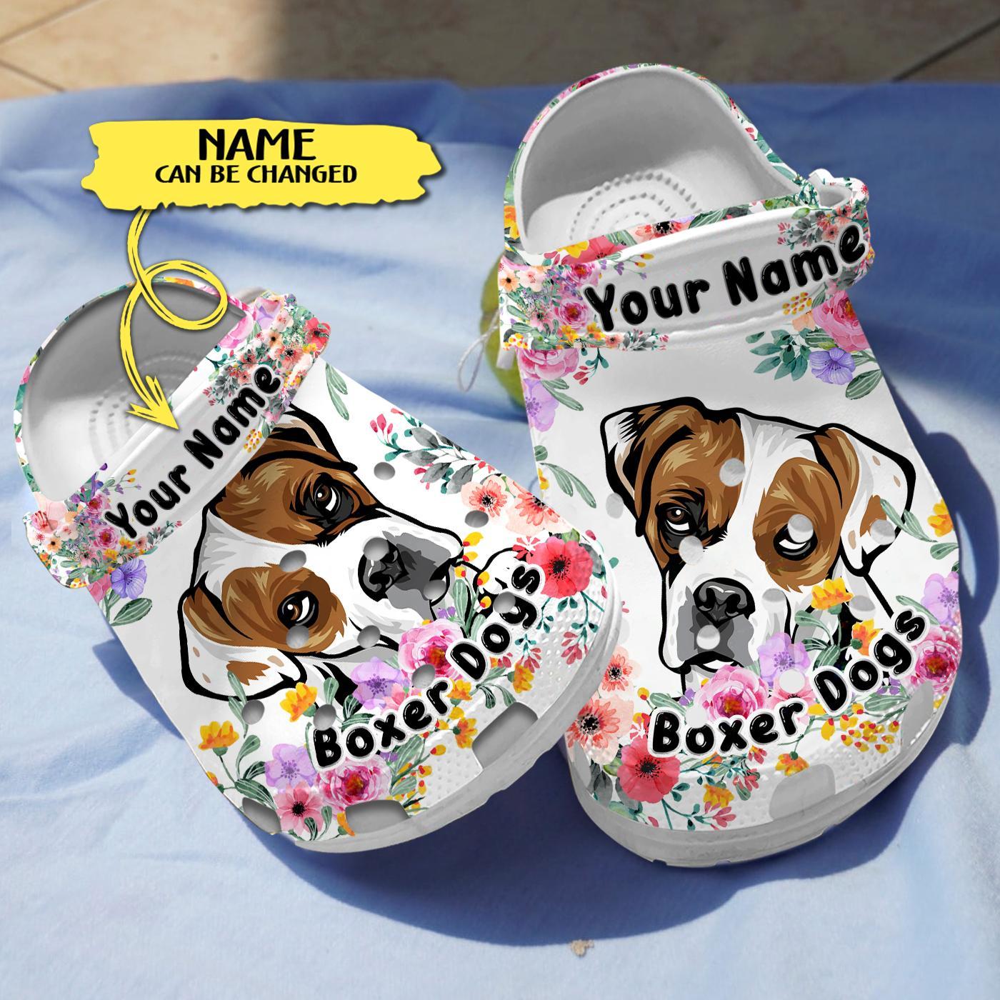 Boxer Dog Crocs Crocband Clogs Shoes Comfortable For Men Women and Kids