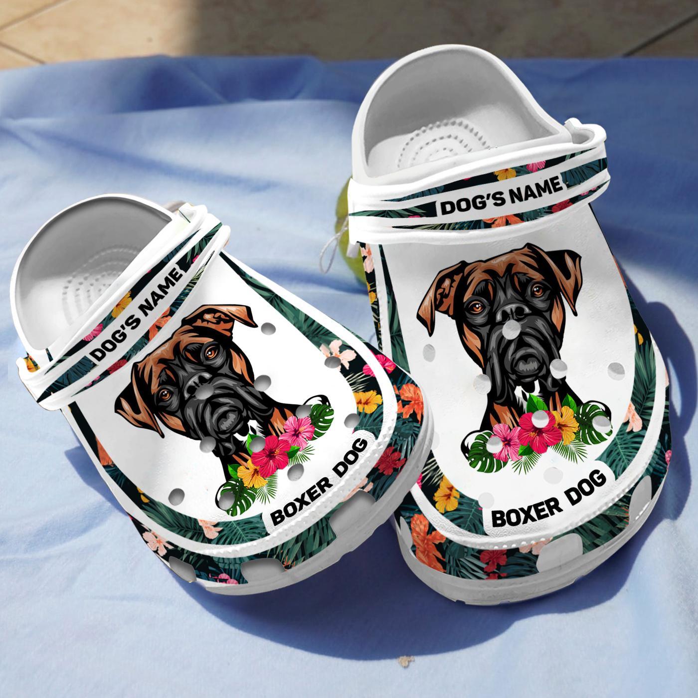 Boxer Dog Crocs Crocband Clogs Shoes Comfortable For Men Women and Kids