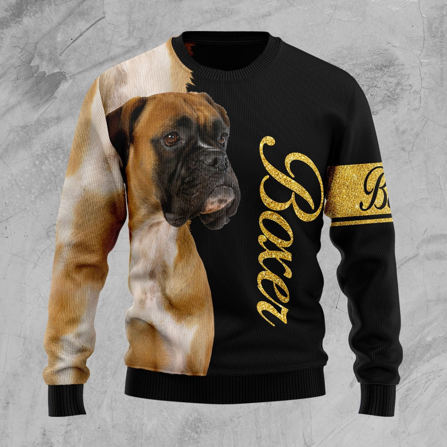 Boxer Half Cool Ugly Christmas Sweater Adult 3D Funny Matching for family