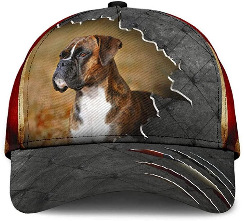 Boxer Healthy Scratch American Flag Wonderful 3D Printed Unisex Hat Classic Cap Trucker Hats Custom Hats Gifts For Men & Women