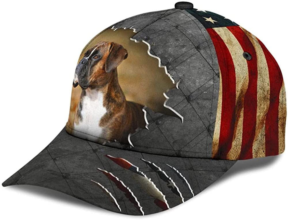 Boxer Healthy Scratch American Flag Wonderful 3D Printed Unisex Hat Classic Cap Trucker Hats Custom Hats Gifts For Men & Women