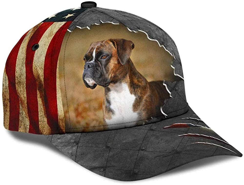 Boxer Healthy Scratch American Flag Wonderful 3D Printed Unisex Hat Classic Cap Trucker Hats Custom Hats Gifts For Men & Women