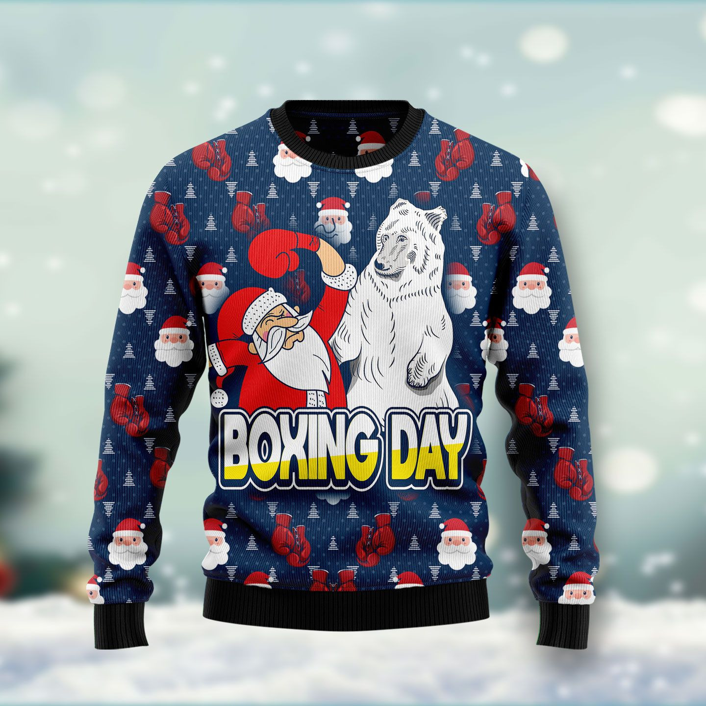 Boxing Day Ugly Christmas Sweater Adult 3D Funny Matching for family